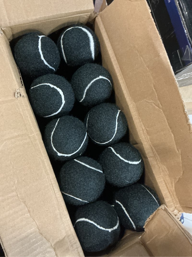 Condition photo showing New/Like New for 50 pcs precut tennis balls furniture pads, black pre cut tennis balls floor protectors, chair socks for furniture legs, feet, classroom chairs, tables, desks, cabinets, hardwood floors