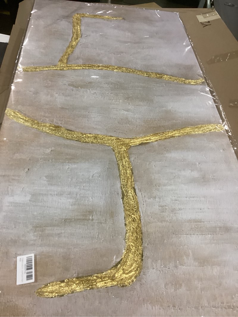 Condition photo showing New/Like New for gold canvas wall art branch wall decor abstract pictures framed arts pink artwork 24"x48" 48"l x 24"w gold