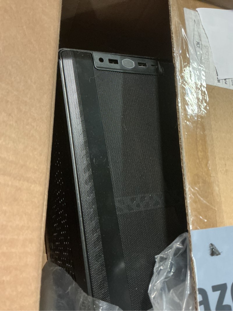 Condition photo showing As Is for Cooler Master NR200P V3 Mini-ITX PC Case – Top-Mount 280mm Radiator Support, Vertical GPU Mount with Mesh Side Panel & Removable Backplate, PCIe 5.0 Riser Cable Included, Fits 130mm SFX PSUs