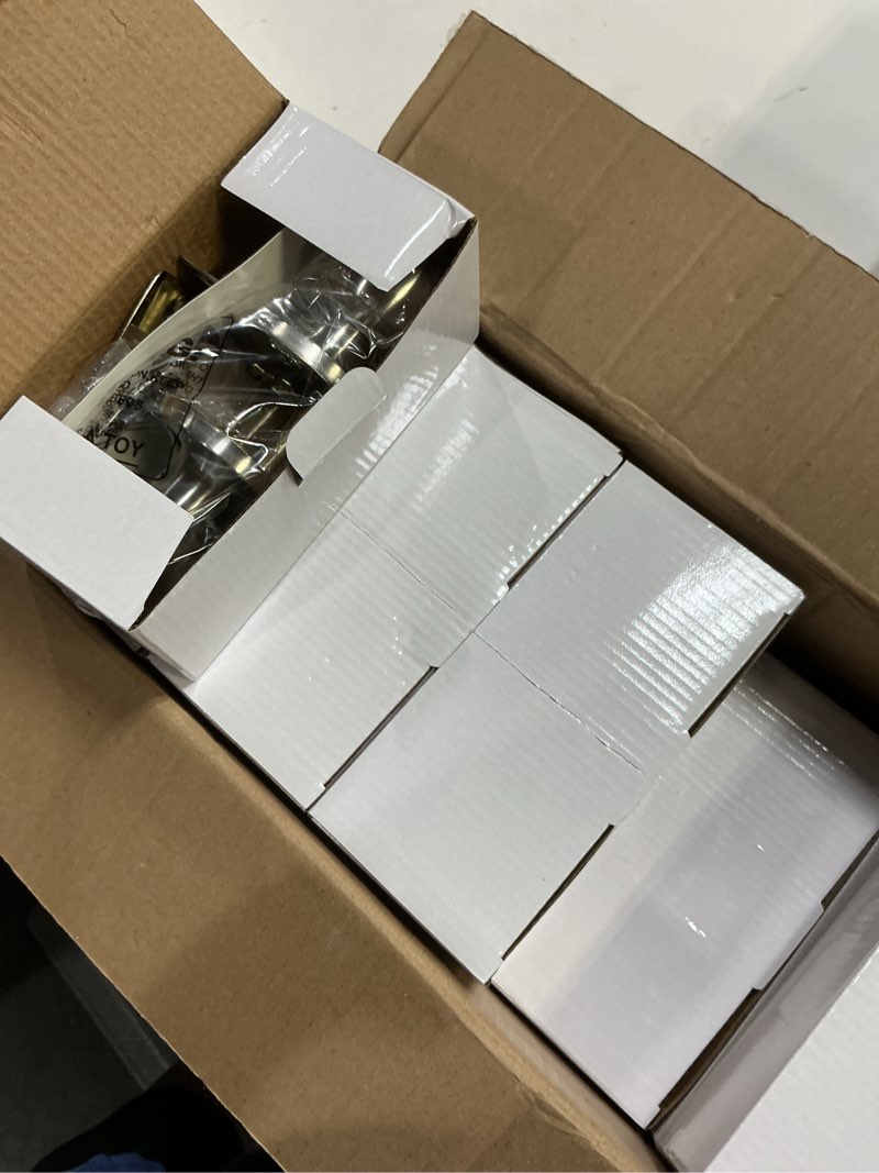 Condition photo showing New/Like New for 10 pack brushed nickel door knobs,privacy door knob with lock, interior doorknobs silver, keyless door locks set for bedrooms bathrooms, reversible for left/right door handle 10 brushed nickel