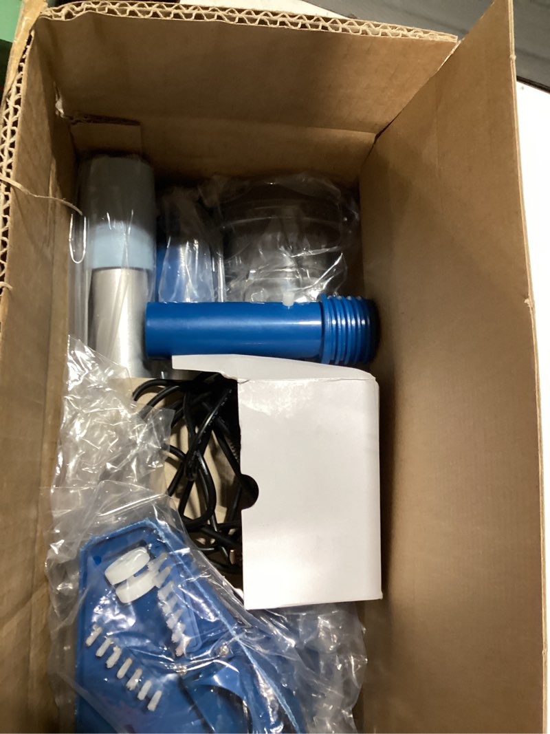 Condition photo showing As Is for lanocean 2026 upgraded powerful hot tub vacuum cordless, 15.8 gals/min spa vacuum for hot tub, handheld pool vacuum cleaner with water sensor, small pool vacuum rechargeable -90 mins running time-blue