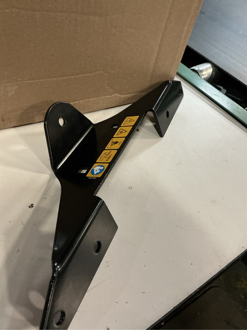 Condition photo showing As Is for 71502800 trailer hitch kit for zero-turn mowers, heavy duty towing attachment for lawn mowers with 300lb capacity, compatible with select ariens edge & gravely zt models, easy installation, durable