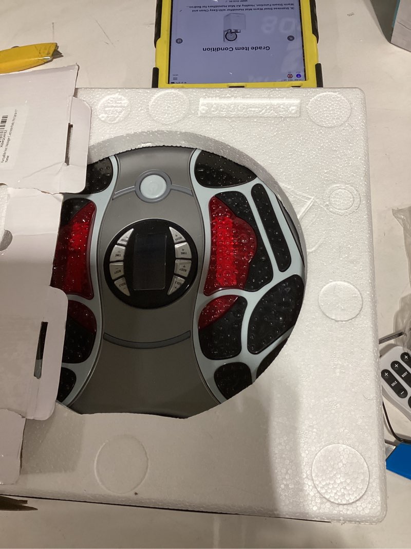 Condition photo showing New/Like New for Foot Massager for Neuropathy, EMS TENS Foot Stimulator for Circulation and Pain Relief, TENS Unit Muscle Stimulator with 4 Electrode Pads, Fits Up to 11"