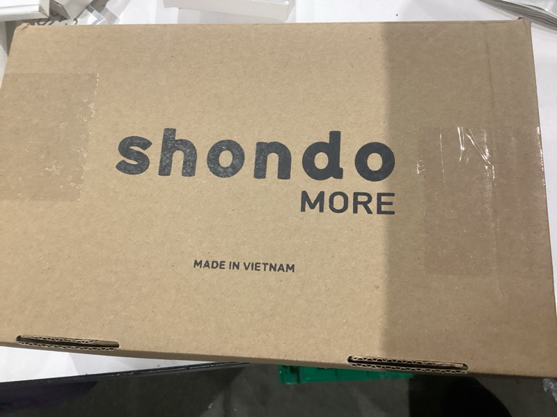 Condition photo showing New/Like New for Shondo Unisex Footbed Slide Sandal – Comfortable Arch Support Outdoor Sandals with Memory Foam & Adjustable Buckle, Lightweight & Anti-Slip for Women and Men 8.5-9 Taupe