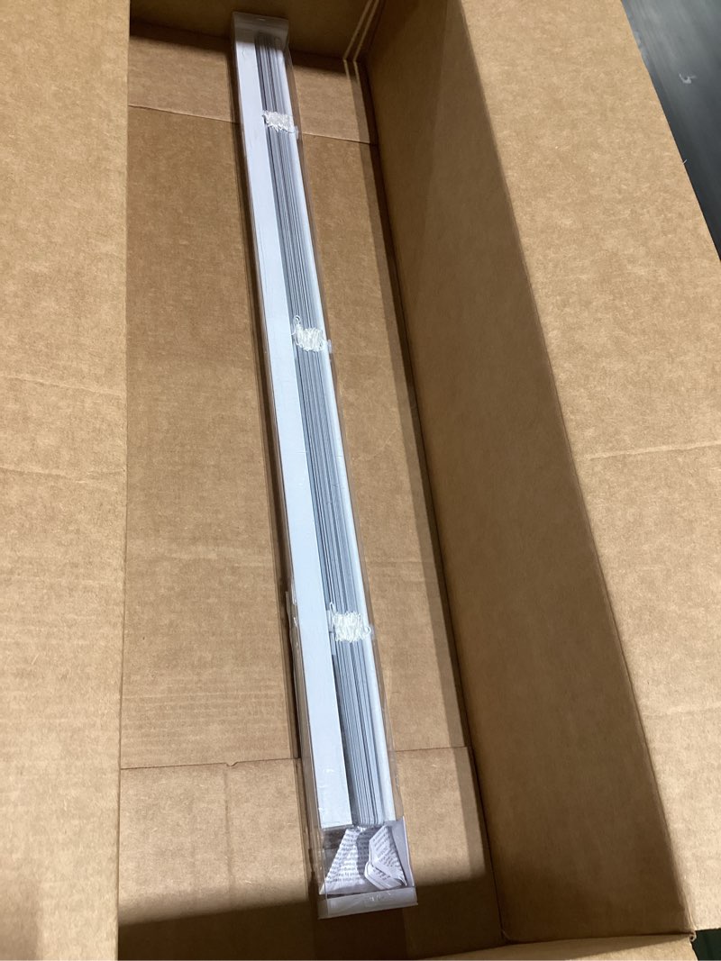Condition photo showing Good Condition for yiibaii mini blinds suitable for 36" w x 64" h windows 1" aluminum horizontal venetian blinds darkening with rope and pole can mounted inside or outside white 36"w x 64"h