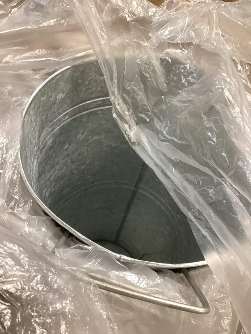 Condition photo showing Good Condition for chumia 3 pcs 17.7" wedding galvanized flower bucket for flower bar farmhouse french bucket vase with