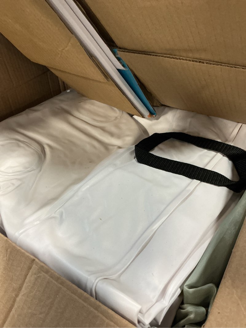 Condition photo showing As Is for iDOO Air Mattress Full with Built in Pump, Upgraded Blow up Mattress Full, Inflatable Mattress for Home Camping and Guest Bed, 2-Min Portable & Comfortable Air Bed, Colchon Inflable Blue Full