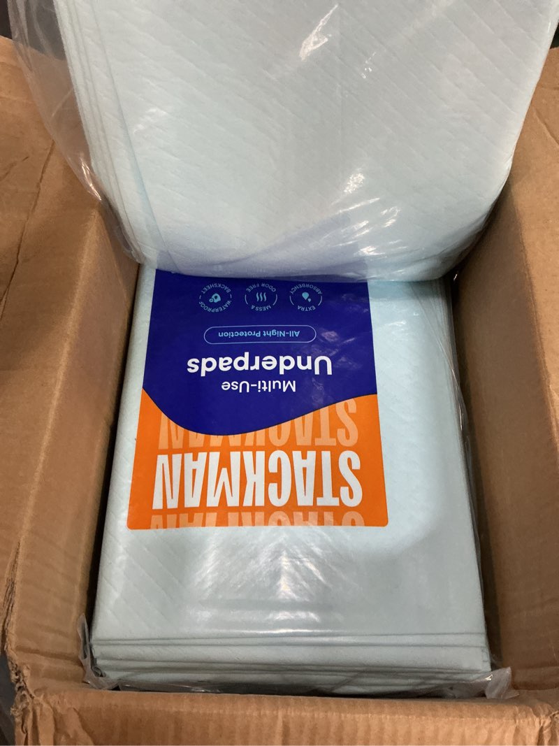 Condition photo showing Good Condition for chucks pads disposable adult underpads [100-pack] 30"x36" xxl extra-large super-absorbent incontinence bed pads – mattress protector pee pads for adults, kids & pets – bed protection & training 30" x 36"