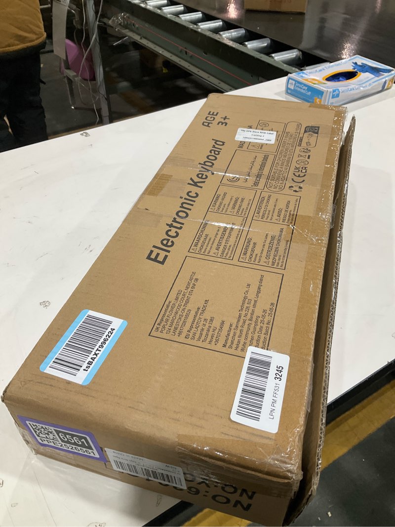 Condition photo showing As Is for M SANMERSEN Piano for Kids with Microphone, Keyboard Piano for Beginners Electronic Keyboard 61 Keys with Dual Speakers/LED Display/AUX-in Jack/Music Stand Piano Toys for Boys Girls Ages 3-12 24.8*7.8*2.4inch