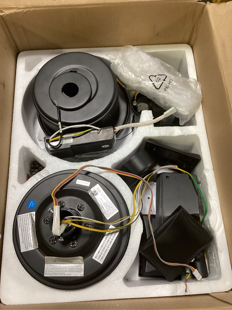 Condition photo showing As Is for 42 In Outdoor Ceiling Fan Hanging Fan Outdoor Ceiling Fans, Waterproof, with Light, Remote, 42 In, Wet Rated, IP65, 6 Speed, 3CCT, Plug in, for Patios, Porch, Gazebo, Black 42 Inch Black 1 (similar product)