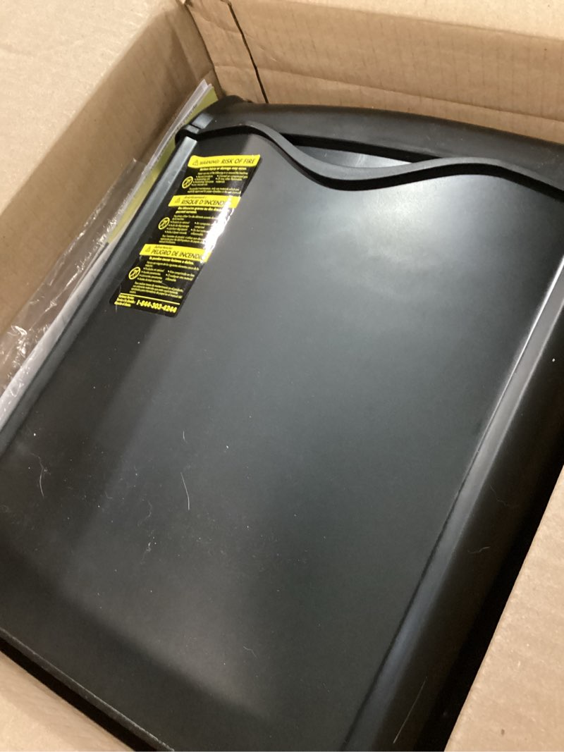 Condition photo showing As Is for Amazon Basics 6-Sheet Cross-Cut Paper and Credit Card Shredder with 3.8 Gallon Bin, Shreds Staples, Black