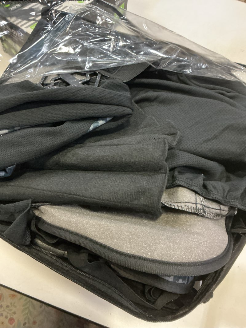 Condition photo showing Good Condition for flying banner carbon fiber leather vehicle seat covers, leopard gray black, universal fit - 8pcs leopard gray black full set -- 8pcs