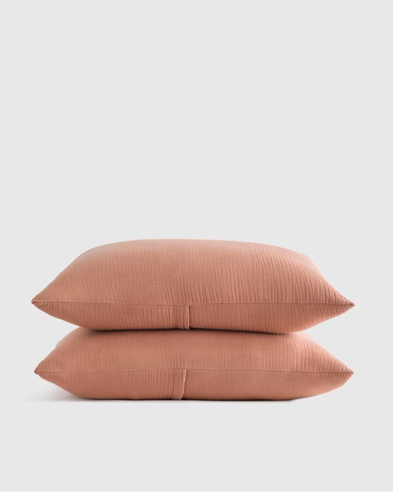 ((1 pc))quince organic cotton gauze sham set cover size 20in x 26in