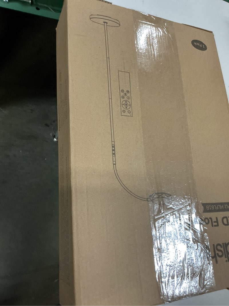 Condition photo showing New/Like New for edishine modern led floor lamp, 1300lm bright floor lamps for living room, 4 color temperature dimmable reading lamp, remote & touch control, 2 timer, adjustable gooseneck for bedroom office brown