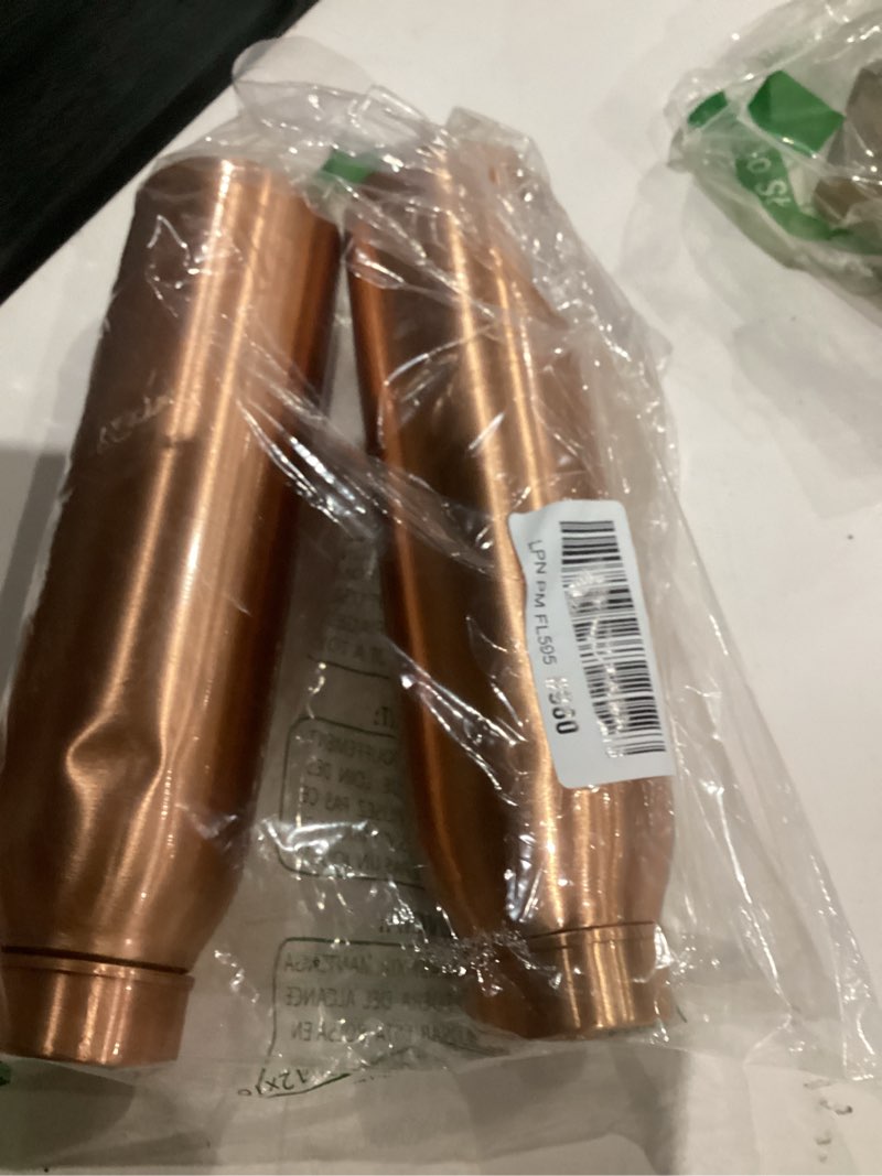 Condition photo showing As Is for norman jr, copper water bottle 1l - gift box of 3, plain, an ayurvedic vessel made of pure copper - helps you drink more water with many health benefits set of 3 plain