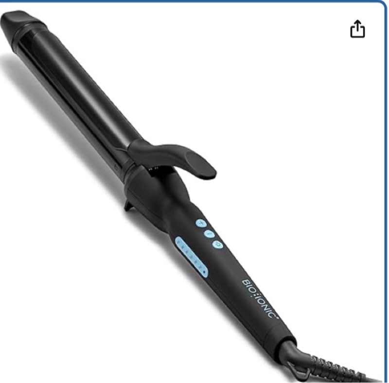  bio ionic long barrel curling iron with moisture heat technology & nanoionic mx versatile curling wand - multiple barrel sizes for tight, classic, loose & soft curls