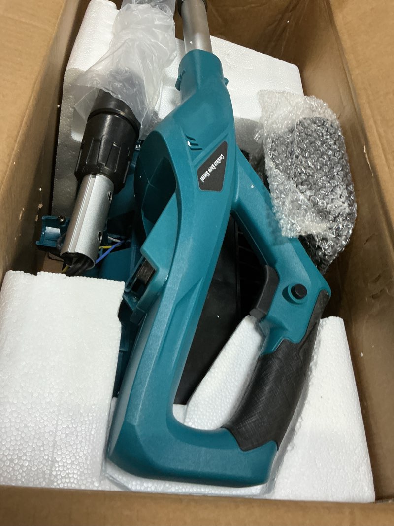 Condition photo showing Good Condition for cordless snow shovel with wheels, 17-inch brushless motor electric snow blower, 60° adjustable chute, 25ft throwing distance, 18v 2x4.5-ah winter ice removal tool for driveway sidewalk blue a