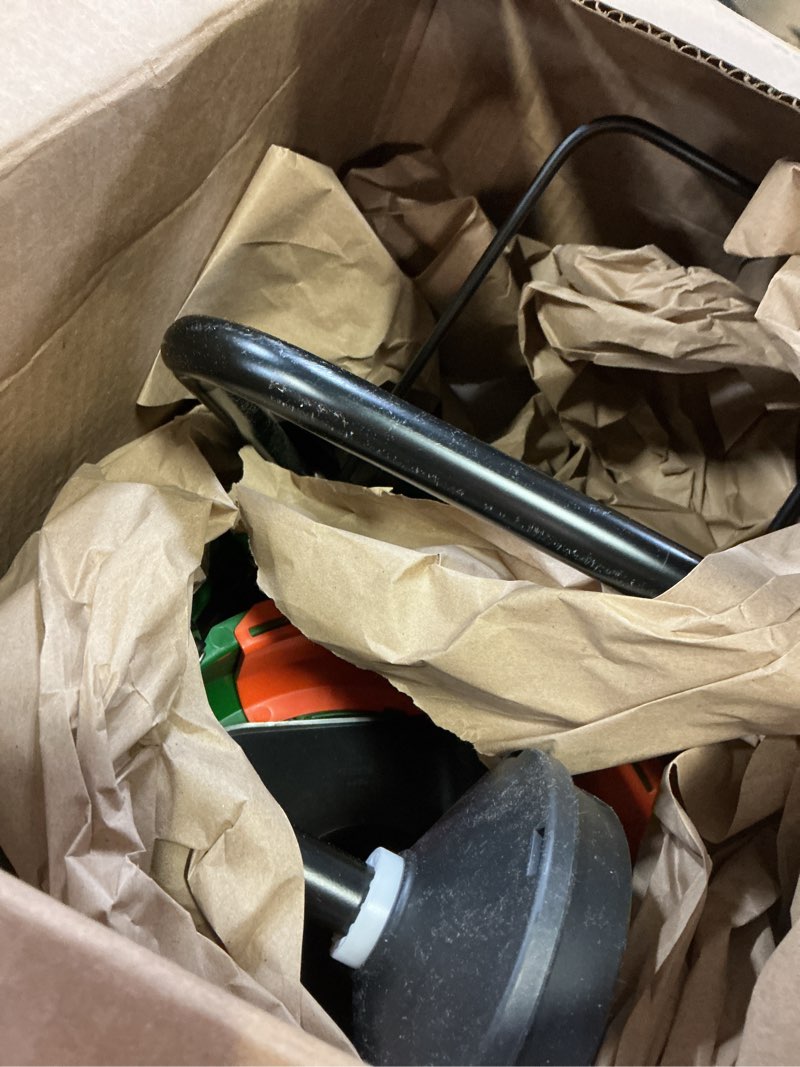 Condition photo showing New/Like New for scotts turf builder edgeguard mini broadcast spreader for seed, weed and feed, fertilizer, salt, ice melt, push spreader holds up to 5,000 sq.ft. product