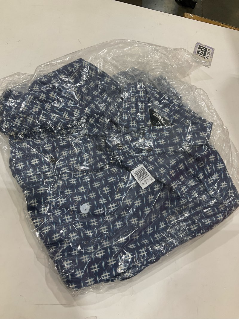 eddie bauer men's tall short sleeve baja shirt - print