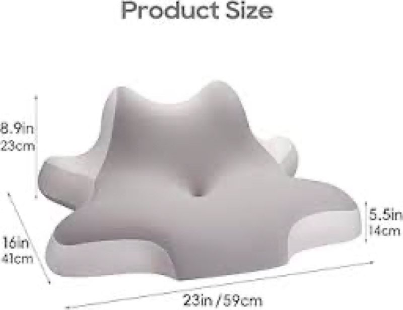 Reading Pillow for Lying, Leaning and Prone, Contour Memory Foam Pillow, Ergonomic Cervical Pillow for Neck and Shoulder Pain Relief, Bed Wedge Pillow Grey similar 