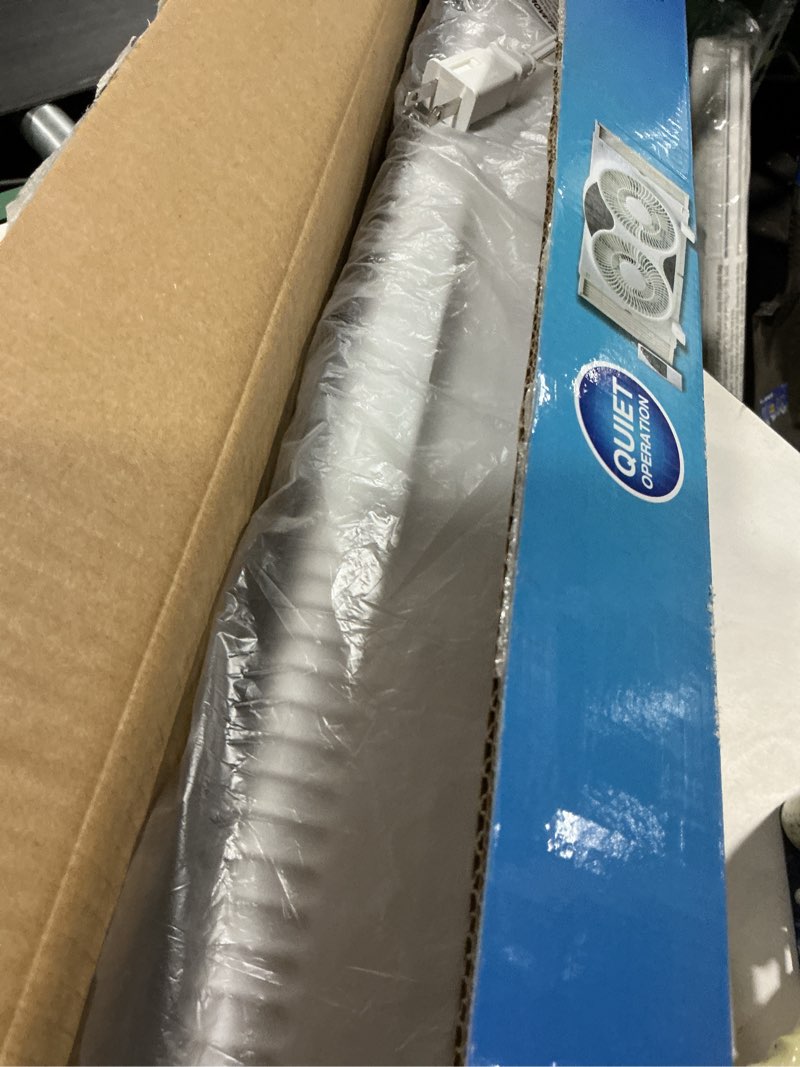 Condition photo showing Good Condition for comfort zone 9   reversible twin window fan with remote control  white