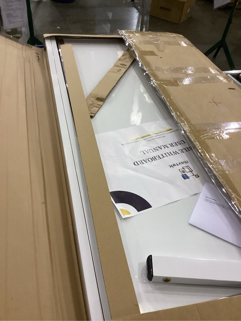 maxtek Rolling White Board, 48 x 24 Height Adjustable Whiteboard on Wheels, Large Magnetic Standing 