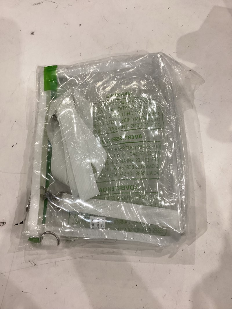 Condition photo showing Good Condition for bagenius clear bag for stadium events, clear purse with detachable strap, sports fan handbag purses for game day and concert white