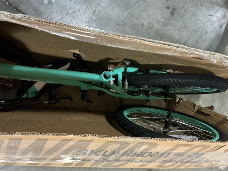 Condition photo showing Good Condition for hiland 20 inch kids' bicycles mountain bike for boys, girls 5+ years old, single speed kids bicycles with dual handbrakes, child bike | kids bicycles, dual handbrakes, kickstand green 20 inch-wheels with 1-speed