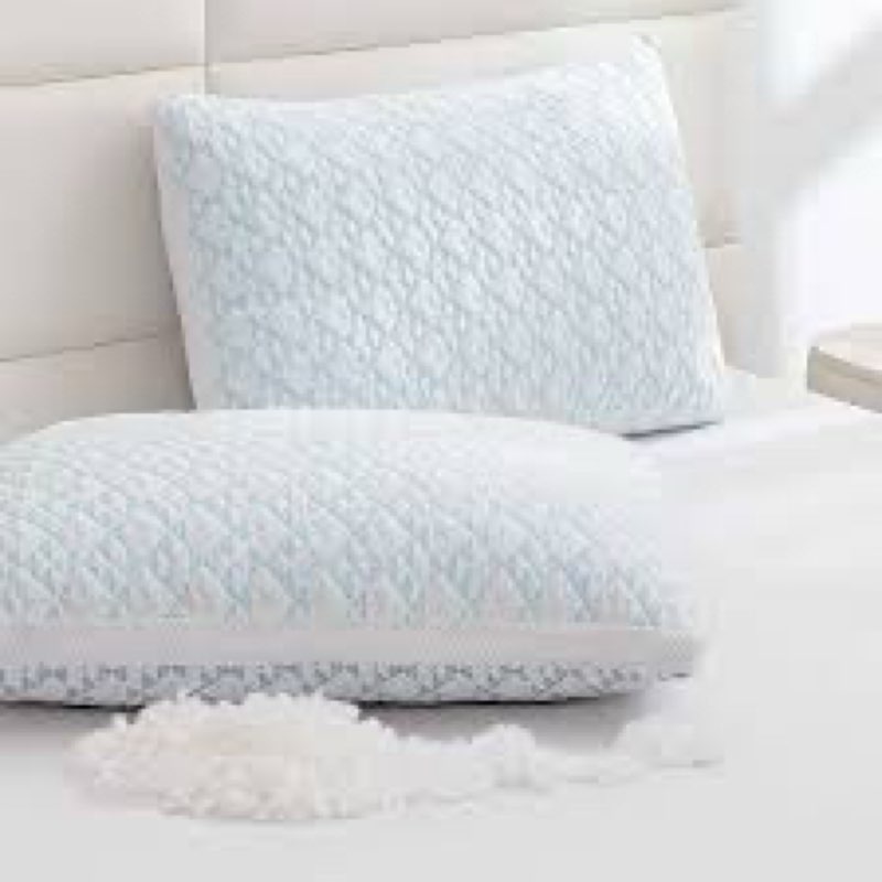 Ankwos Shredded Memory Foam Cooling Soft Bamboo Viscose Pillows Queen Size Set of 2, Adjustable Hypo