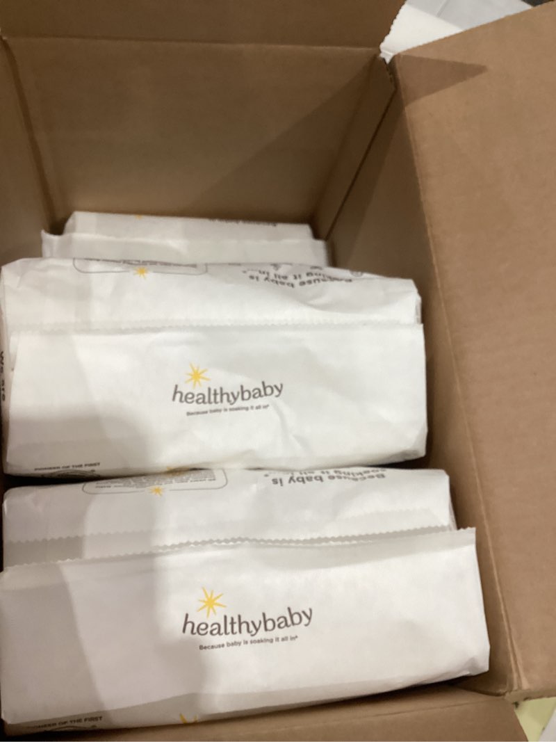 Condition photo showing As Is for our diapers | the first ewg verified & microbiome-friendly diaper | 12-hour leak protection | made with organic cotton & plant-derived materials | totally chlorine free | size 6 (32+ lbs) 108 count