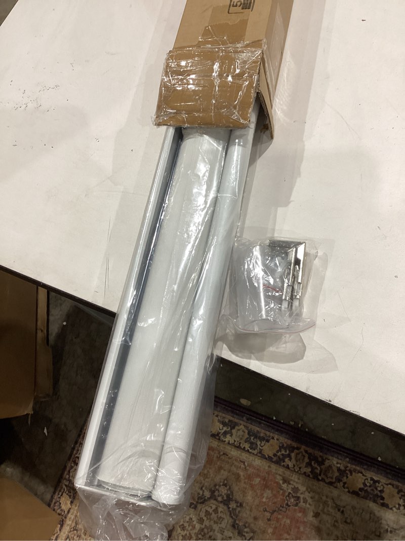 Condition photo showing Good Condition for persilux blackout cordless zebra blinds for windows (34" w x 64" h, white) with upgraded cassette room darkening dual layers sheer shades thermal insulated window roller blinds for home 34"w x 64"h white (blackout)