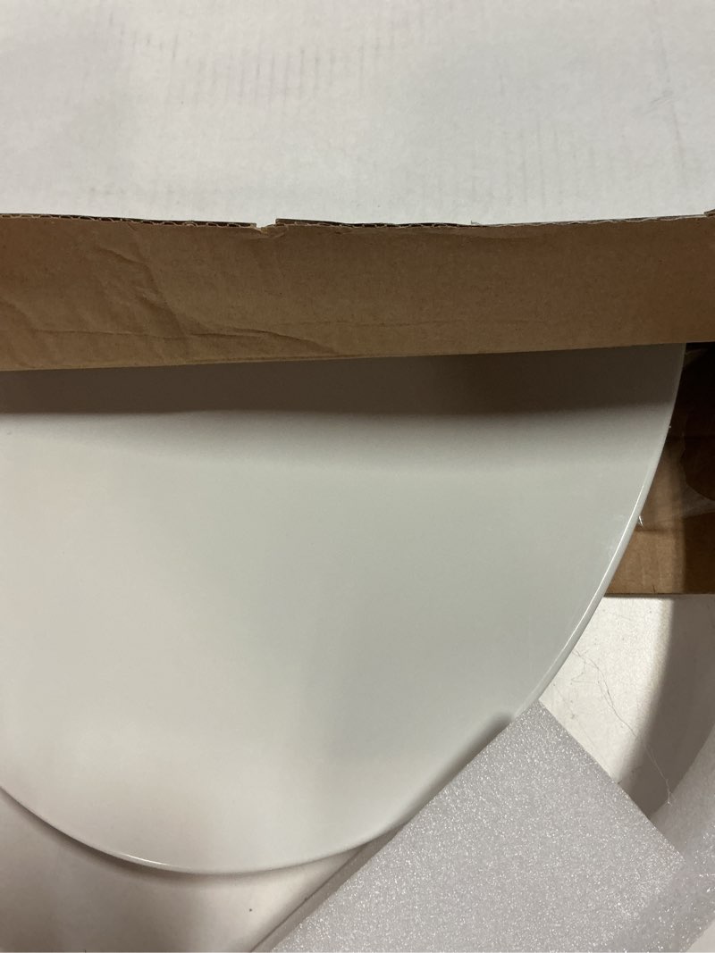 Condition photo showing Good Condition for kohler k-30781-0 willow quiet-close elongated toilet seat soft close with grip tight bumpers, thermoset plastic, white