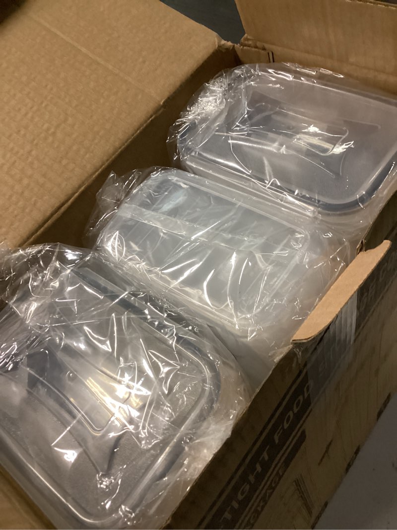 Condition photo showing New/Like New for PRAKI Airtight Food Storage Containers Set with Lids - 24 PCS, BPA Free Kitchen and Pantry Organization, Plastic Leak-proof Canisters for Cereal Flour & Sugar - Labels & Marker Black