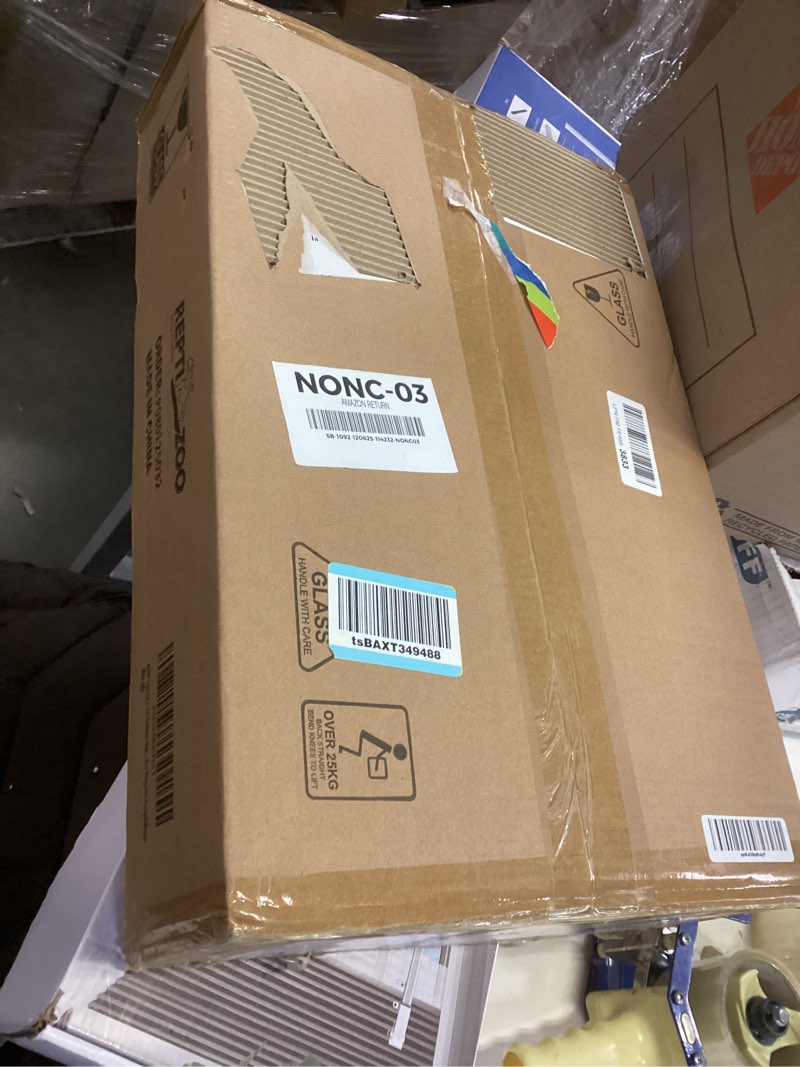 Condition photo showing New/Like New for REPTI ZOO 10 Gallon Reptile Tank Glass Natural Cages Terrarium 20" x 12" x 10" Sliding Screen Top for Reptile Hamster Hedgehog Small Animals