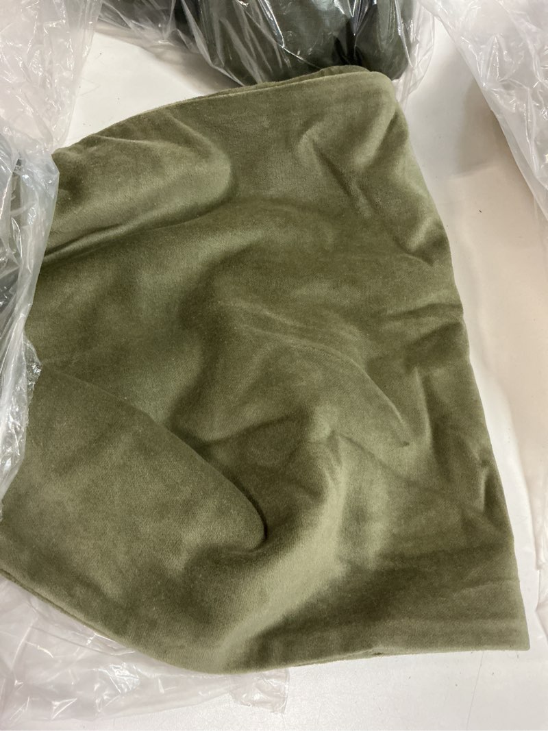 Condition photo showing Good Condition for cotton velvet oversized lumbar pillow cover, 12"x48", moss