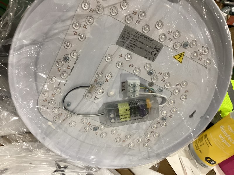 Condition photo showing Good Condition for flush mount ceiling light, 30w large modern led ceiling lights, 3000k/4500k/6500k selectable, moon and star ceiling light fixture for bedroom kitchen dining room(15.75 inch)