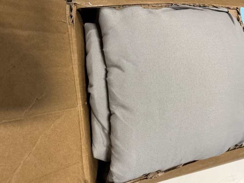 Condition photo showing Good Condition for (color gray)queen size, white alternative down comforter - warm and lightweight - luxury and breathable hotel quality bedding set - all season fluffy and cozy oversized cooling microfiber duvet insert comforter queen (88\" x 88\") 01 - white