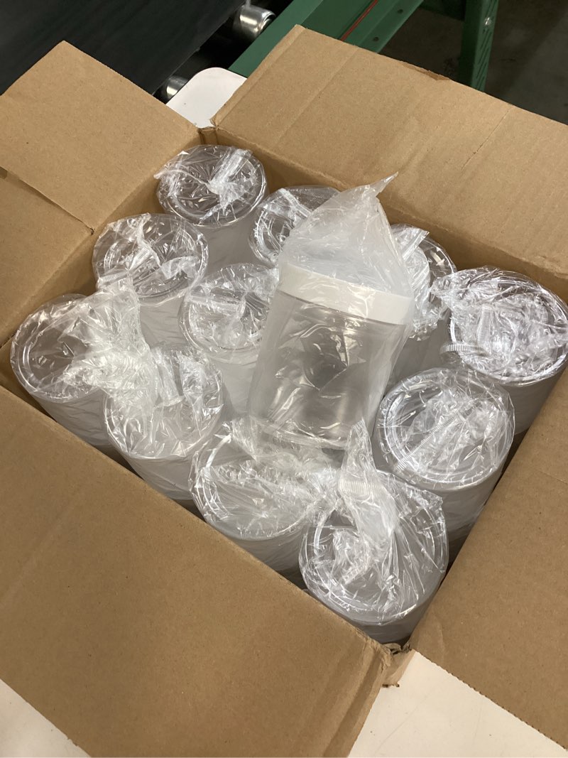 Condition photo showing New/Like New for slifejars plastic jars 8oz clear plastic slime jars 24pcs empty round food jar with white lids stackable refillable travel jar slime containers for slime making kitchen and house storage 8oz 24pack?white?