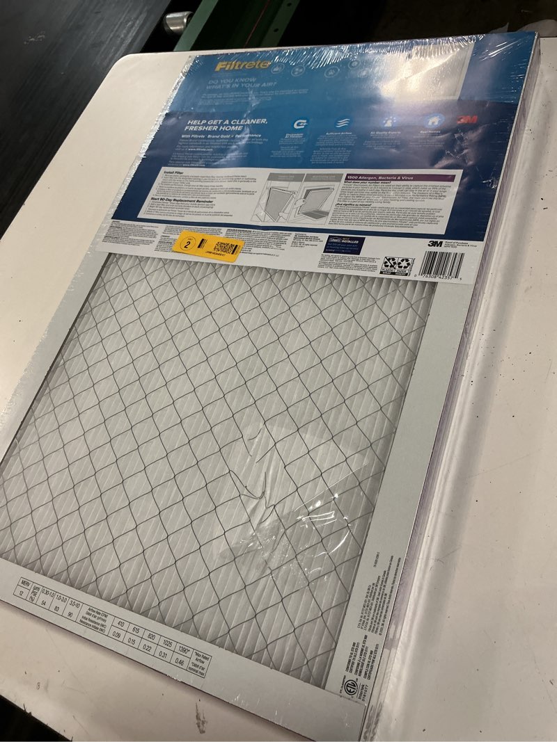 Condition photo showing New/Like New for filtrete 16-in w x 25-in l x 1-in merv 12 electrostatic pleated air filter 2 -pack