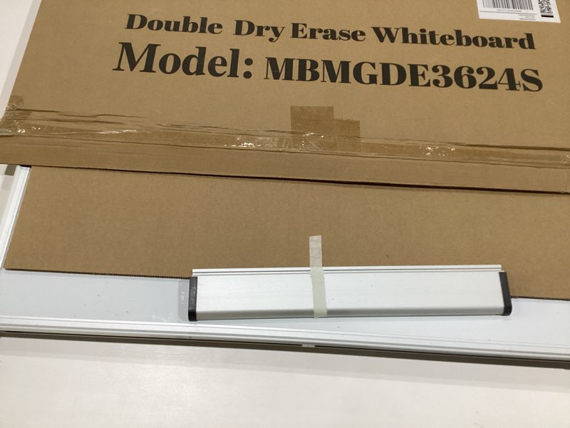 Condition photo showing New/Like New for XBoard Magnetic Dry Erase Board/Whiteboard, 36 X 24 Inches, Double Sided White Board,1 Dry Eraser & 3 Dry Erase Markers & 4 Push Pin Magnets 36"W x 23.8"H