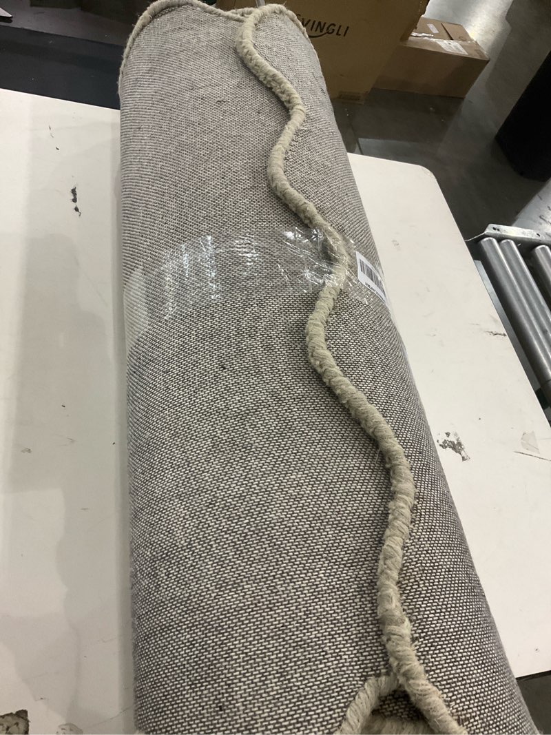 Condition photo showing As Is for Loloi Chris Loves Julia Scottie Collection SCO-01 Fog/Ivory 2'-6" x 9'-9", .87" Pile Height, Runner Rug Fog / Ivory 2'6" x 9'9" (Rectangular)