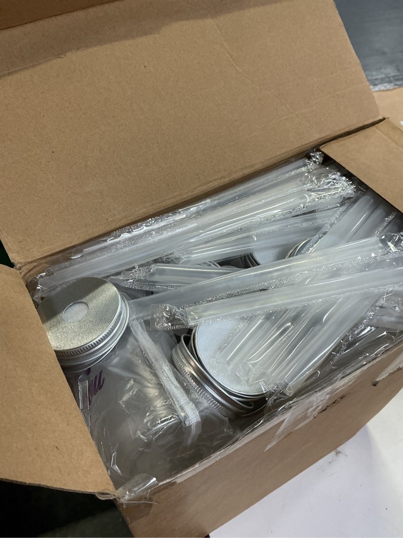 Condition photo showing Good Condition for jingmore 24 pcs graduation cups with straws bulk 13.5 oz class of 2026 plastic mason jars reusable tumbler coffee tea hot cocoa beverage happy graduation tumbler for congrats grad party gifts(purple) purple 24