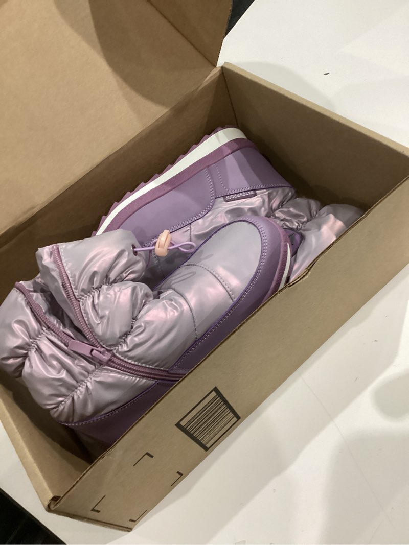 Condition photo showing Good Condition for K KomForme Kids Snow Boots for Boys Girls Toddler Winter Outdoor Boots Waterproof with Fur Lined (Toddler/Little Kid/Big Kid) 9 Toddler Pearl Purple