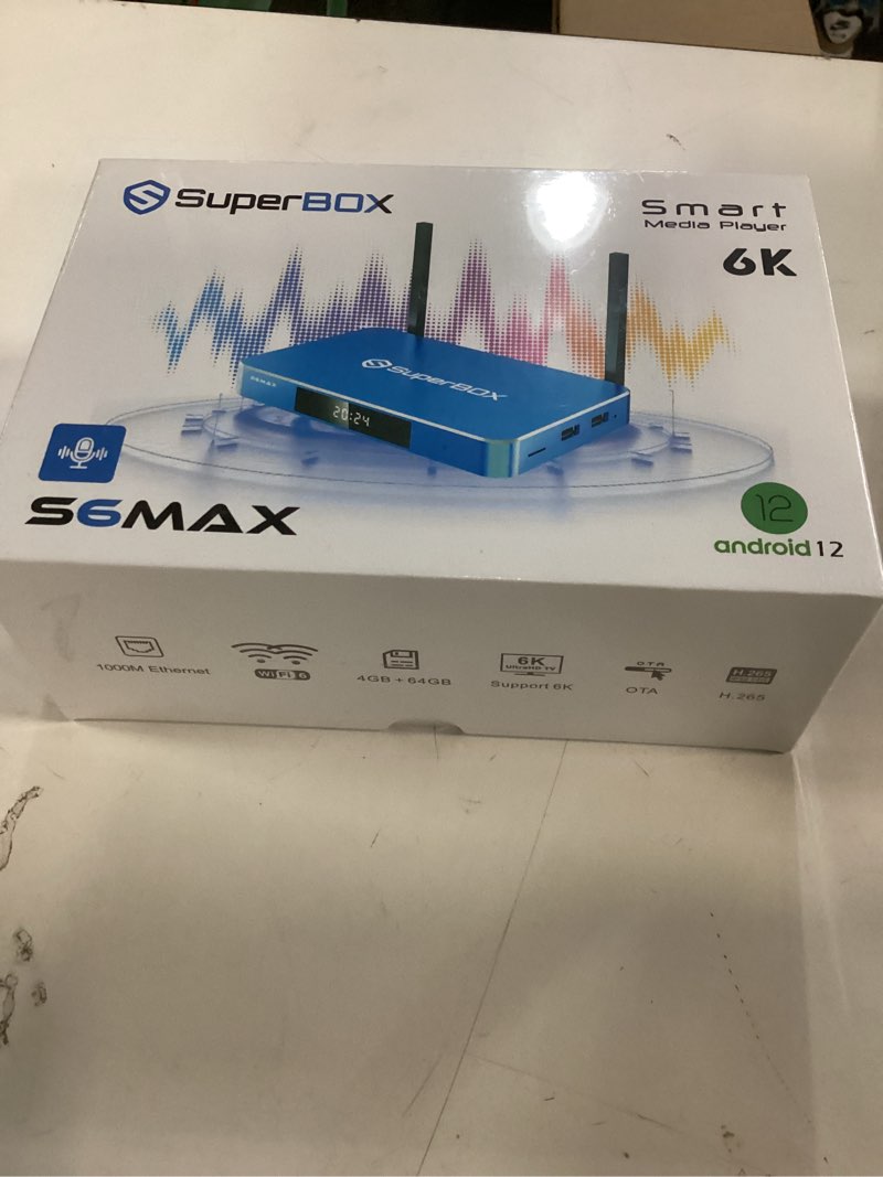 Condition photo showing New/Like New for superbox s6 max tv box latest product model new factory sealed fast ship