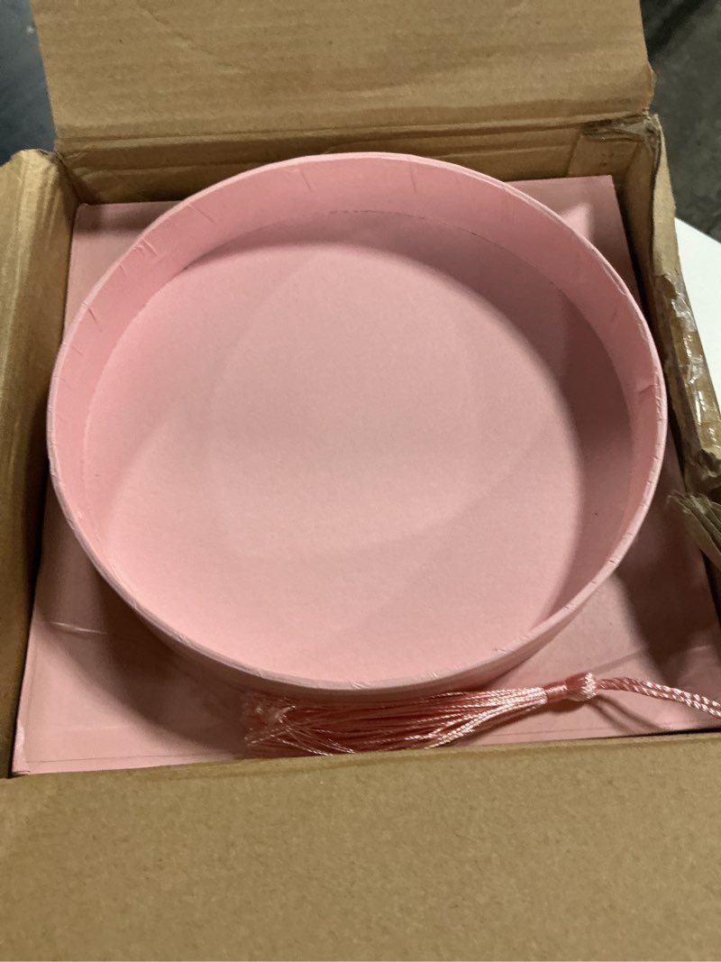 Condition photo showing Good Condition for weekgrat 2 pack 2026 graduation cap candy box class of 2026 graduation cap flower gift boxes, 6.9 x 6.4 in empty container for grad ceremony party activities celebrations(pink,round)