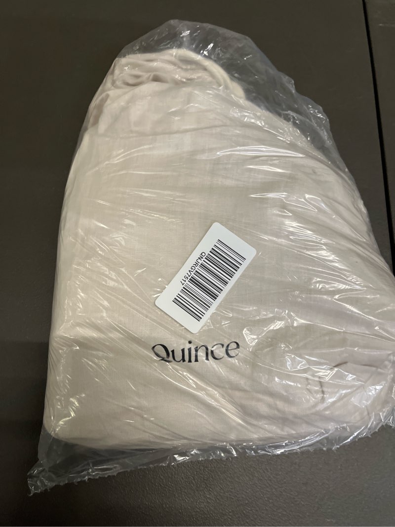Condition photo showing Good Condition for european linen duvet cover set, twin, sand