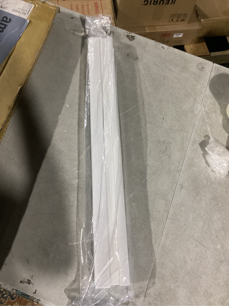 Condition photo showing Good Condition for lotus & windoware cordless, 2 inch faux wood blind, 34" wide x 60" long, window blinds, blinds & shades, blinds for indoor windows, embossed, bright white