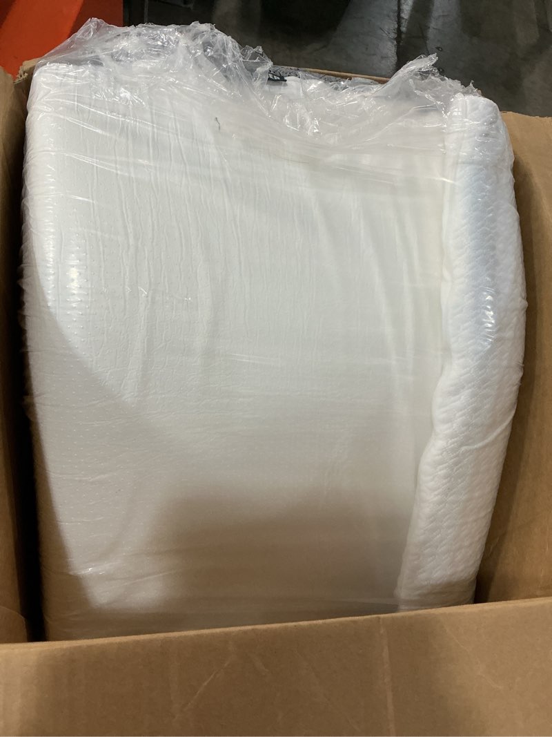 Condition photo showing As Is for Wedge Pillow for Sleeping & Resting, 24"x24"x10" Memory Foam Cushion with Grey and White Patterned Polyester Cover, Ideal for Bedroom & Living Room – Comfortable Support for Adults Grey & White 10 inch