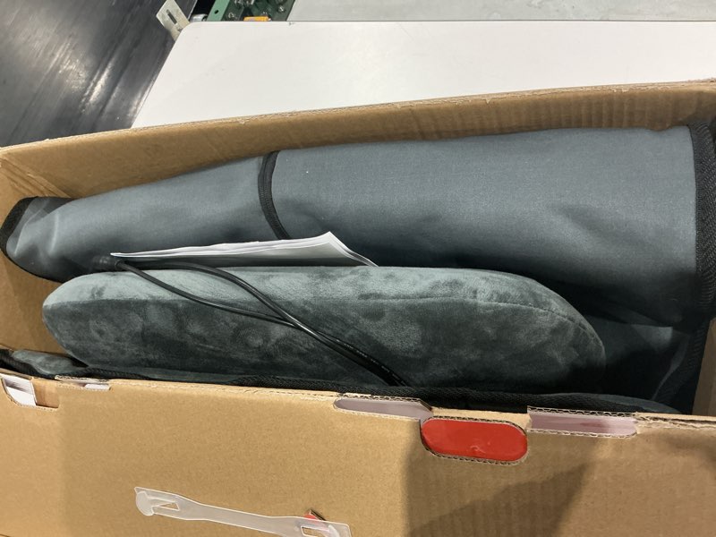 Condition photo showing As Is for full body massage mat, vibrating mattress pad, bed massager mat, massage mats for full body with detachable pillow with heat, alleviates muscle pain, improves circulation and stress relief by sitfit