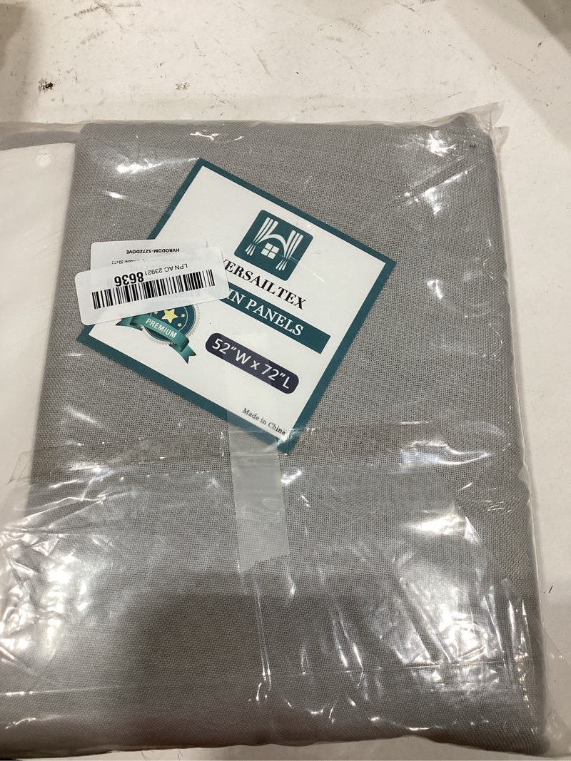 Condition photo showing Good Condition for h.versailtex dove linen curtains 72 inch length for living room 2 panels set rod pocket semi sheer curtains for bedroom dining room gaming playroom sunroom bay window 52x72 52"w x 72"l (pack of 2) dove